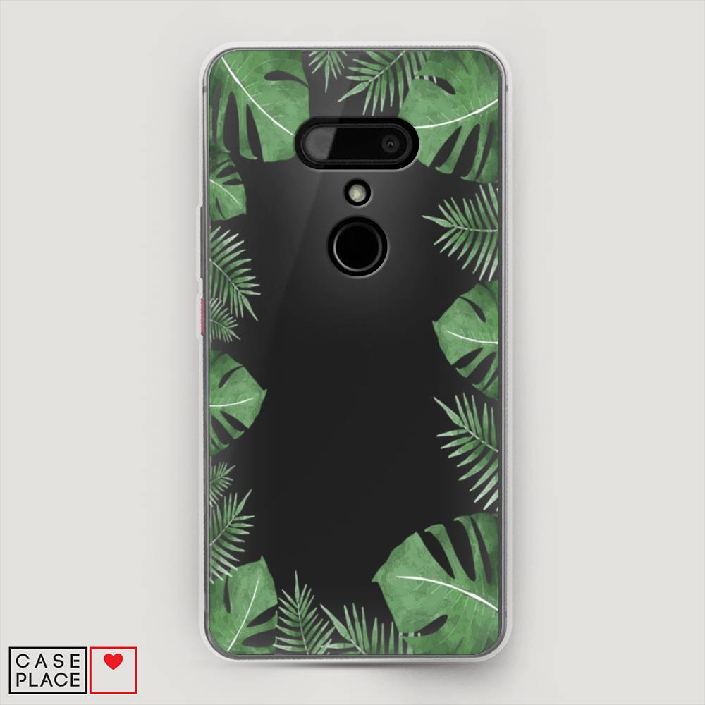 

Чехол Awog на HTC U12 / Эйчтиси U12 "Листья папоротника рамка", Разноцветный, 102050-8