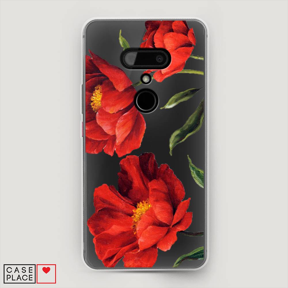 

Чехол Awog на HTC U12 / Эйчтиси U12 "Красные маки", Разноцветный, 102050-8