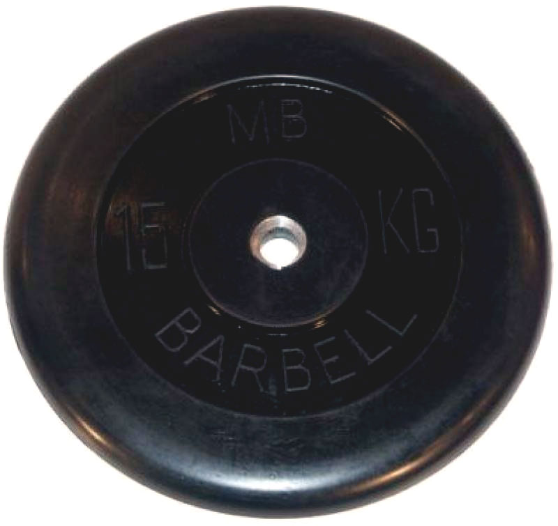 

Диск для штанги MB Barbell 15 кг 26 мм, Черный, 15 кг 26 мм