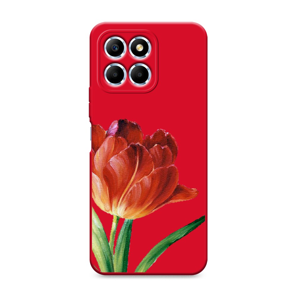 

Чехол Awog на Honor X6/X6s "Красный тюльпан", Оранжевый;зеленый, 6109553-1
