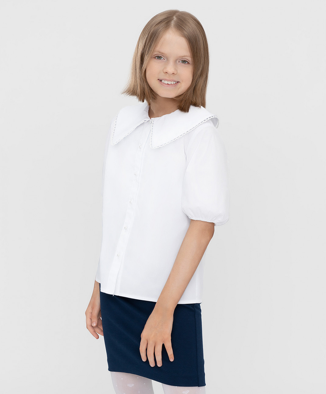 

Блузка детская Button Blue 222BBGS22010200 цв. белый р. 164, 222BBGS22010200