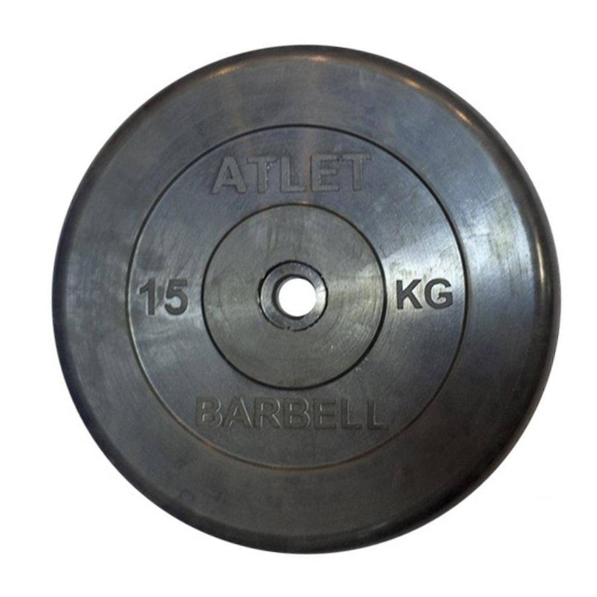 

Диск для штанги MB Barbell Atlet 15 кг, 26 мм черный, Atlet