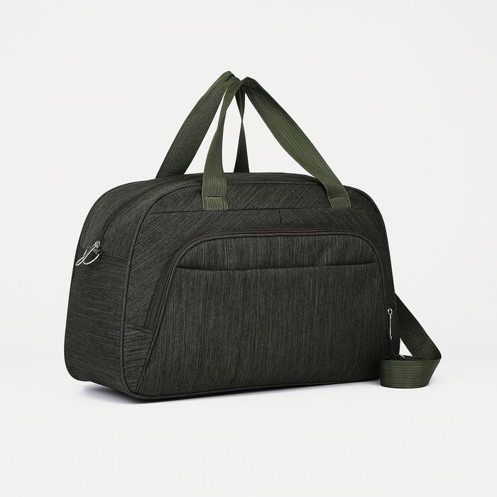 

Дорожная сумка унисекс NoBrand зеленая, 28х45х18 см, Хаки