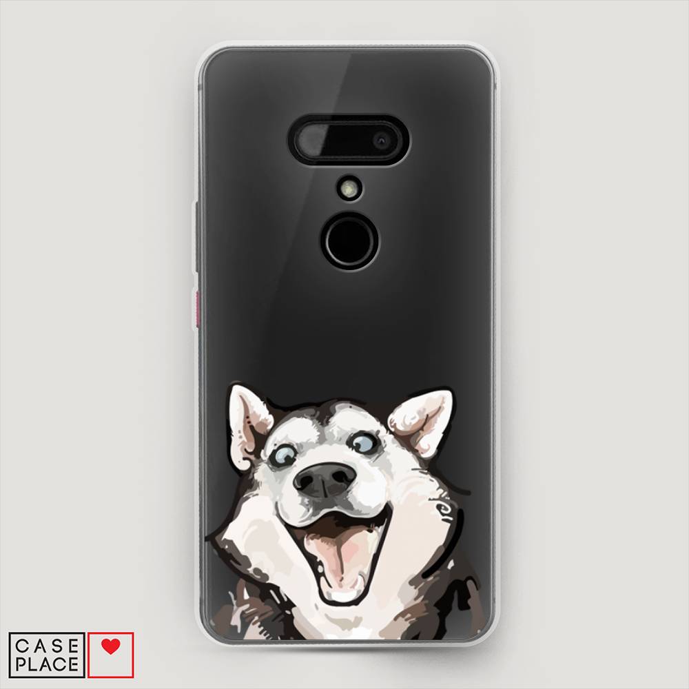 

Чехол Awog на HTC U12 / Эйчтиси U12 "Радостный хаски", Разноцветный, 102050-1