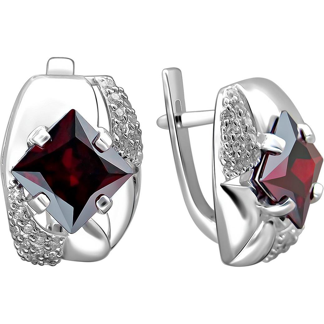 

Серьги женские из серебра Эстет С22С250139, фианит/swarovski, С22С250139