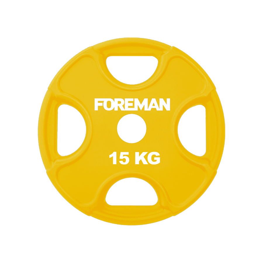 

Диск олимпийский Foreman PRR-15KG желтый, PRR-15KG желтый