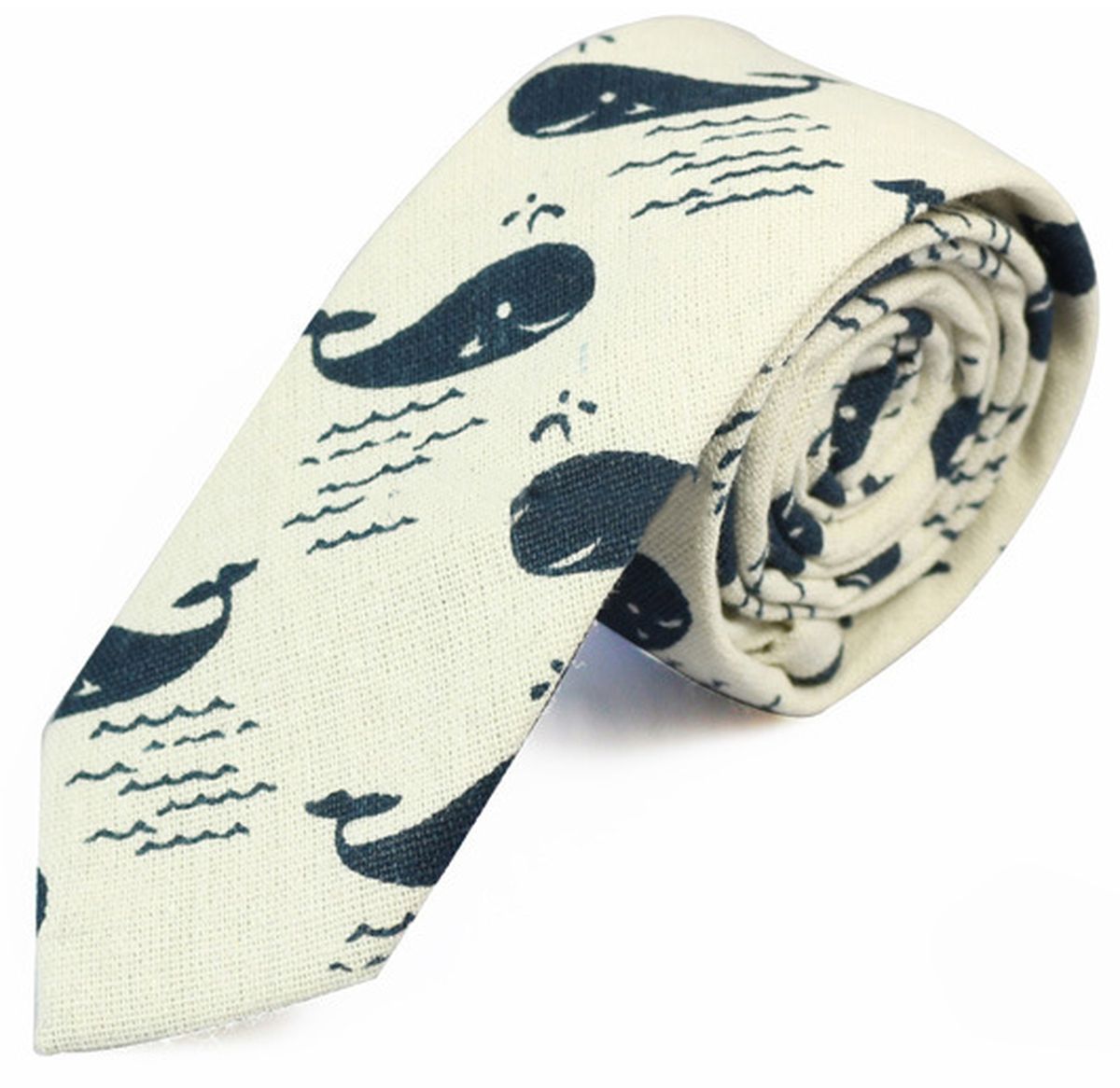 Узкий галстук мужской белый