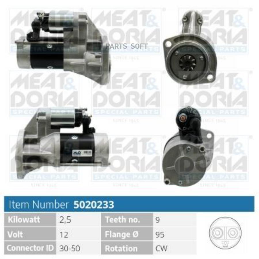 

MEAT&DORIA Стартер 12V 2 5KW Nissan Pick-Up D12 Terrano II 2.3/2.5 D