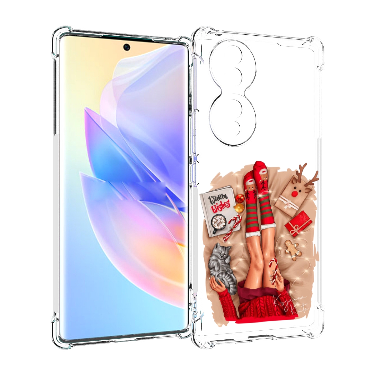

Чехол MyPads уютный-арт женский для Honor 70, Прозрачный, Tocco