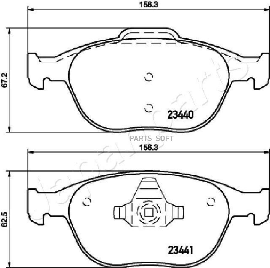

Колодки торм. дисковые Ford Focus Torneo Connect 2002- JAPANPARTS, PA0307AF
