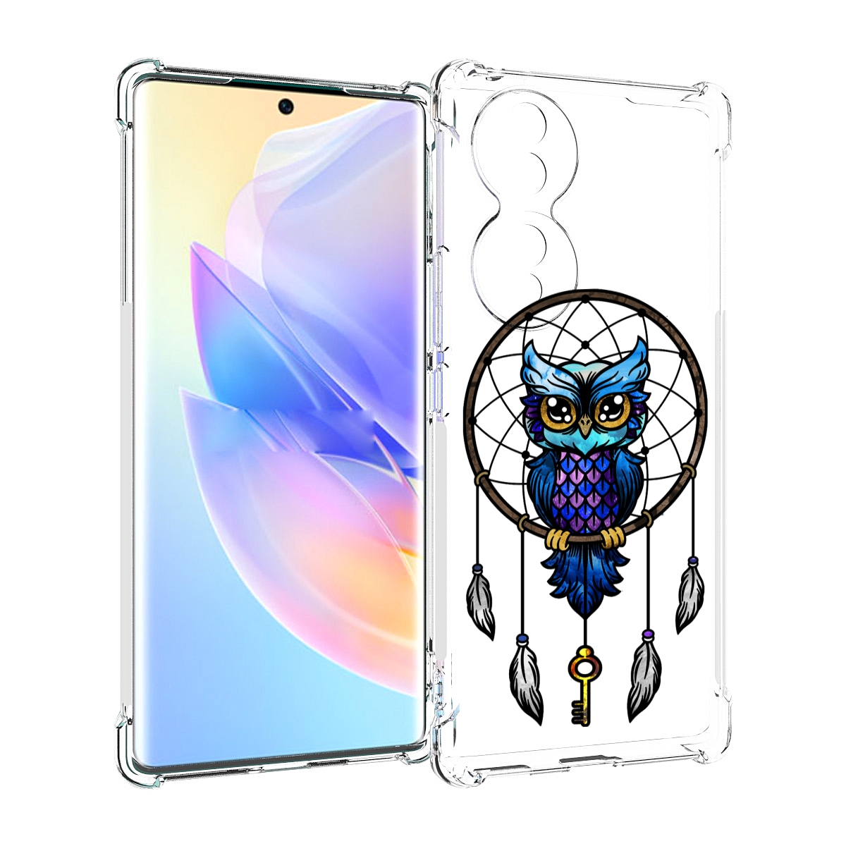 

Чехол MyPads умная-фиолетовая-сова для Honor 70, Прозрачный, Tocco