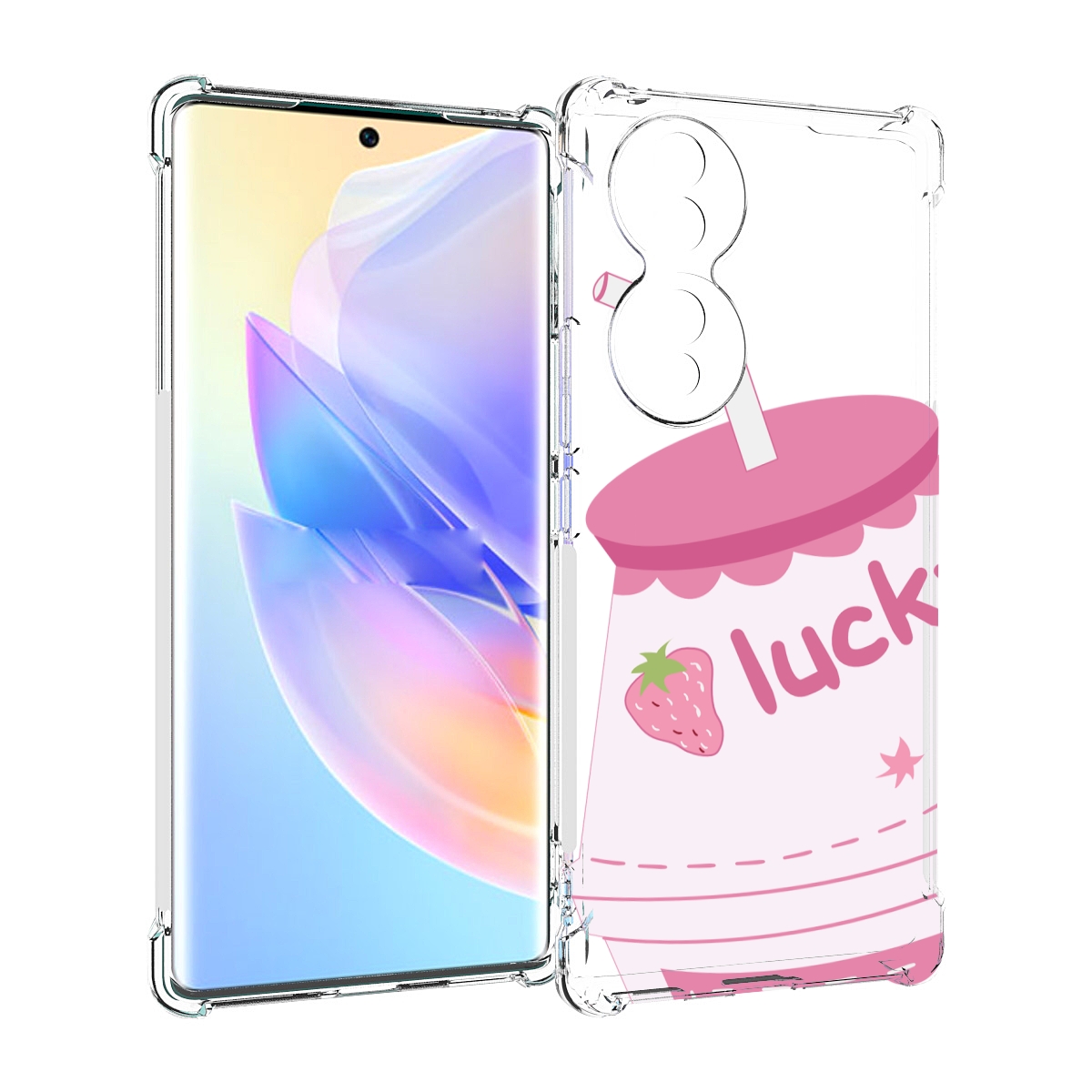 

Чехол MyPads удачный-напиток для Honor 70, Прозрачный, Tocco