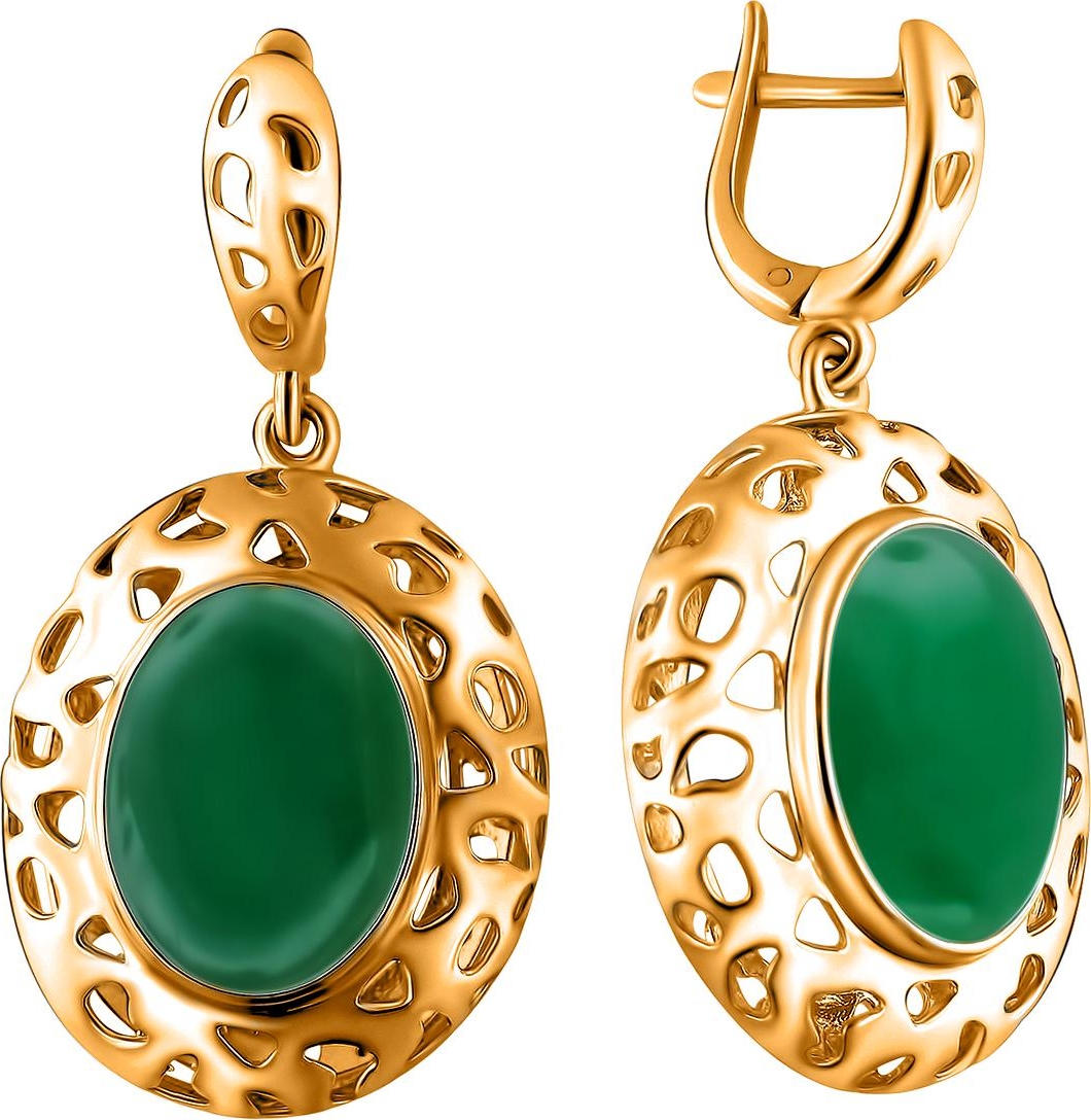 

Серьги женские из серебра Эстет С15С451484П, сердолик, С15С451484П