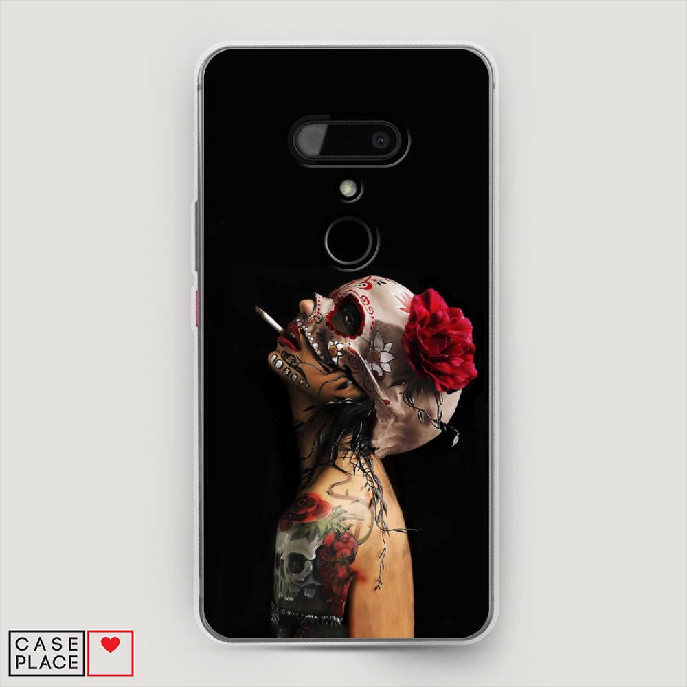 

Чехол Awog на HTC U12 / Эйчтиси U12 "Девушка с черепом", Разноцветный, 102050-9