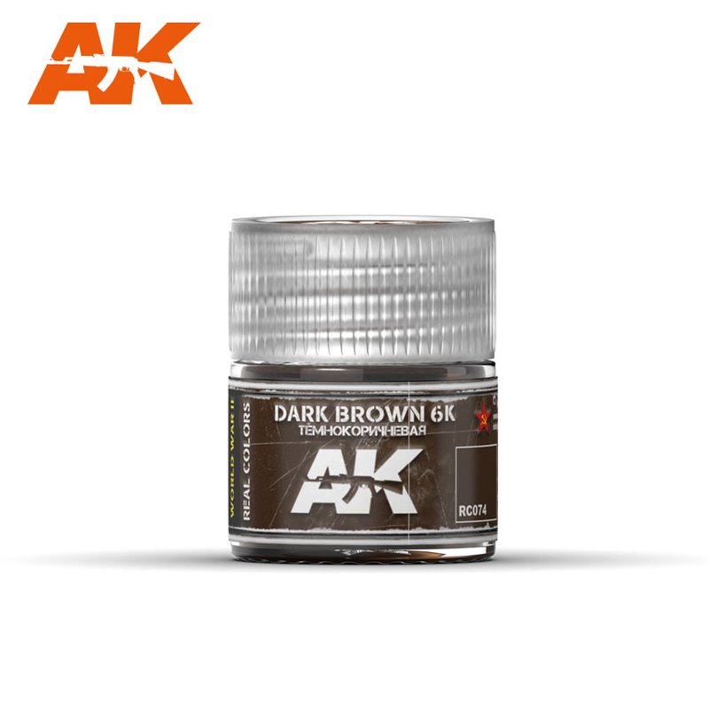 фото Краска акриловая ak interactive dark brown 6k, 10 мл