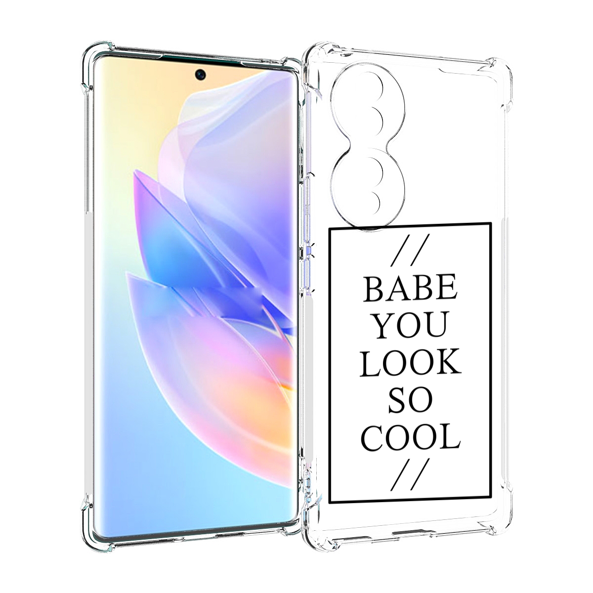 

Чехол MyPads ты-выглядишь-очень-круто для Honor 70, Прозрачный, Tocco