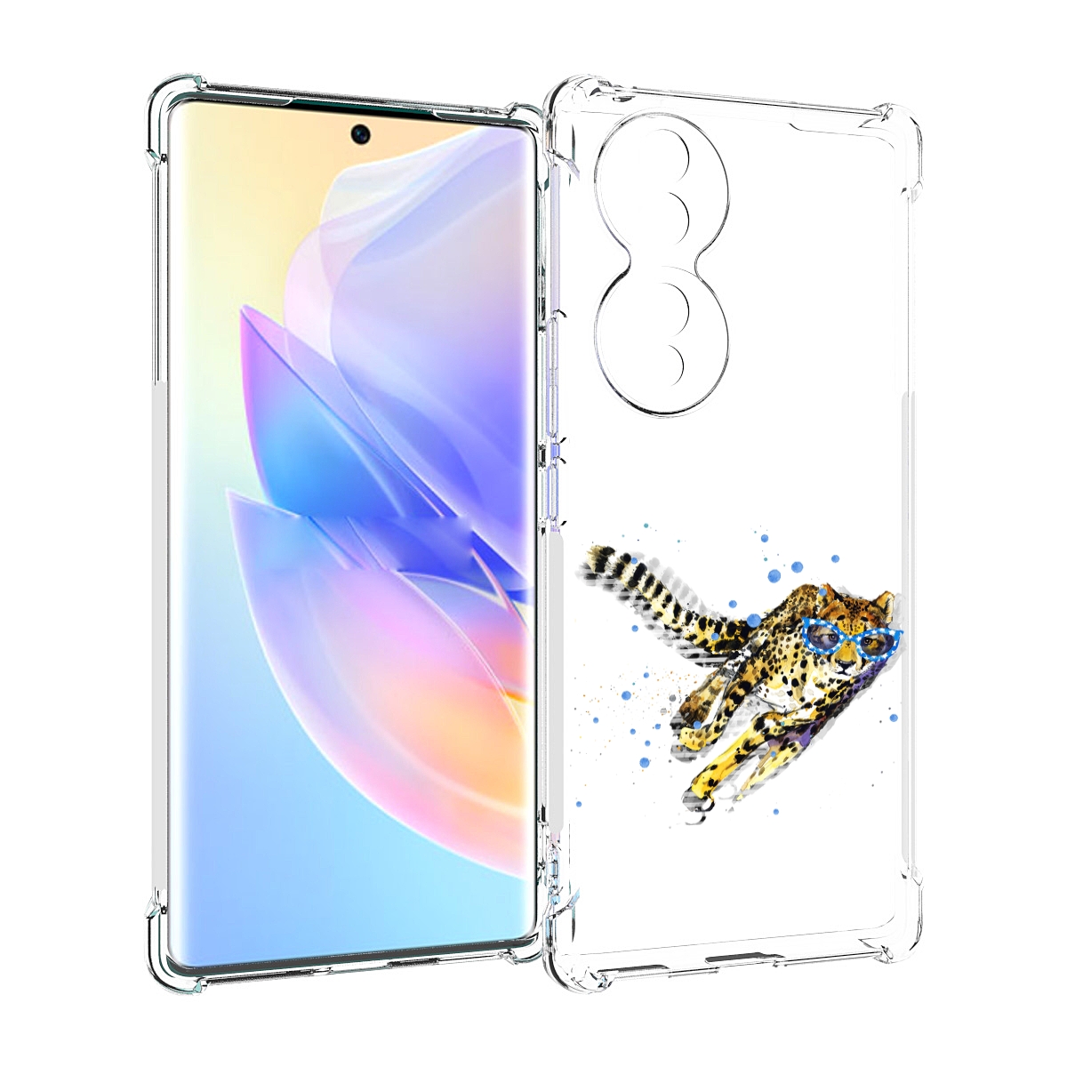 

Чехол MyPads гепард в очках для Honor 70, Прозрачный, Tocco