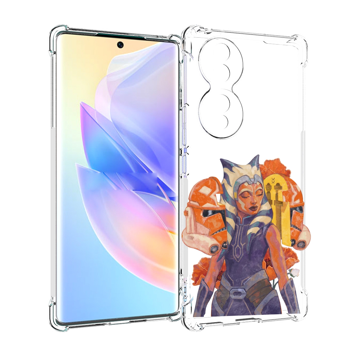 

Чехол MyPads тогрута-асока-тано для Honor 70, Прозрачный, Tocco