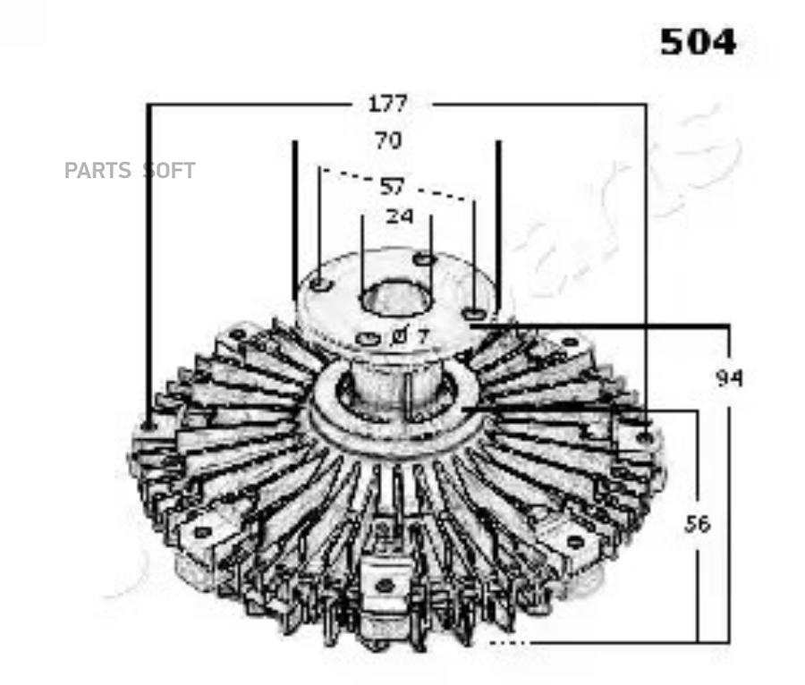 JAPANPARTS Вискомуфта системы охлаждения 9747₽