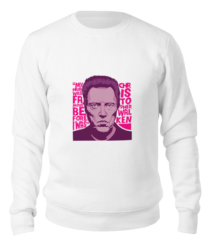 

Свитшот унисекс Printio Christopher walken белый L, Christopher walken