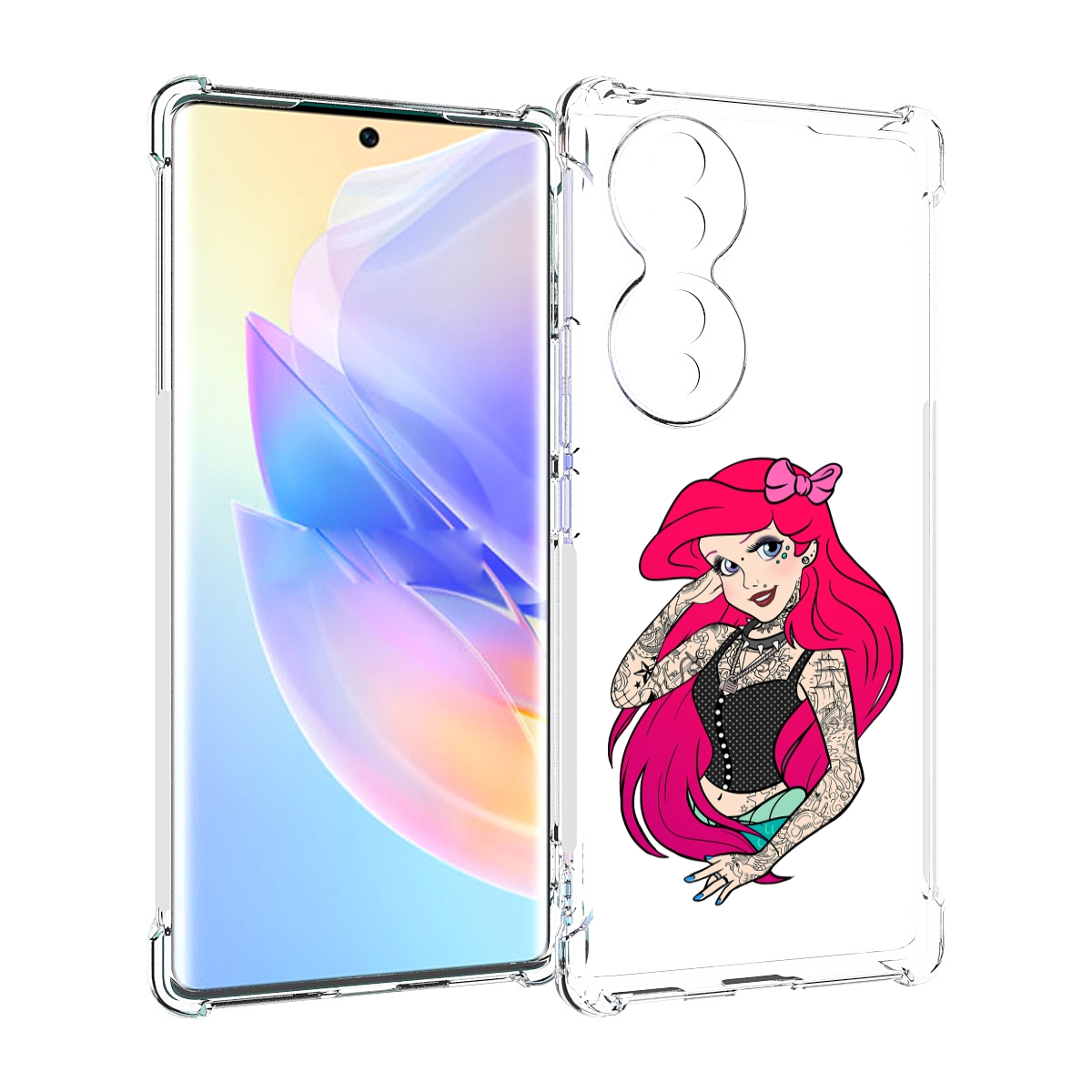 

Чехол MyPads татуированная-принцесса женский для Honor 70, Прозрачный, Tocco