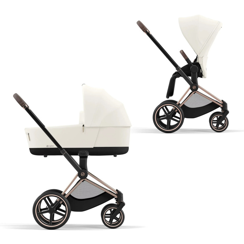 Коляска детская Cybex Priam IV Коляска 2 в 1, шасси IV Rose Gold Off White