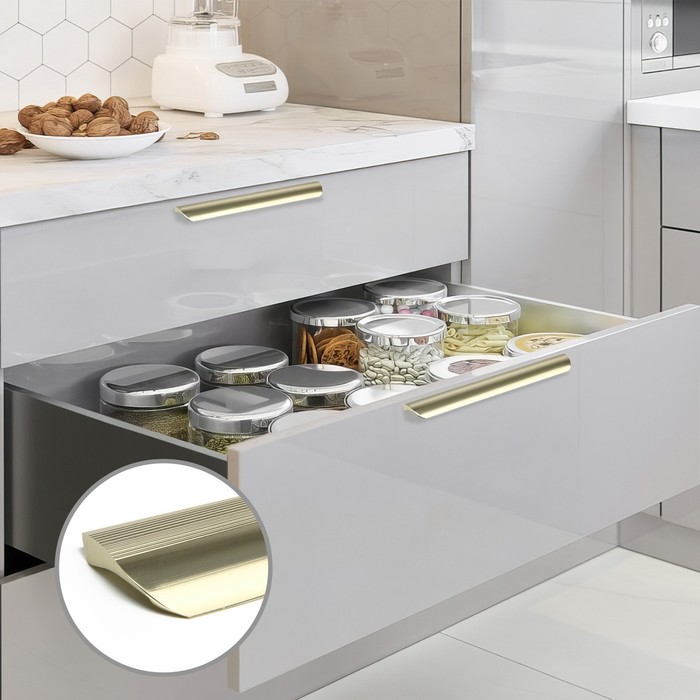 

Ручка скоба CAPPIO RS1405, м/о=192, цвет сатиновое золото, Золотистый
