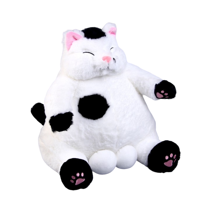 

Мягкая игрушка Кот с черными лапками, 35 см, белый