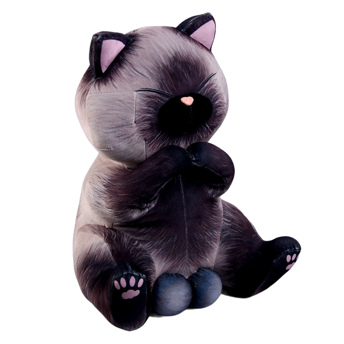 

Мягкая игрушка Кот, 40 см, серый