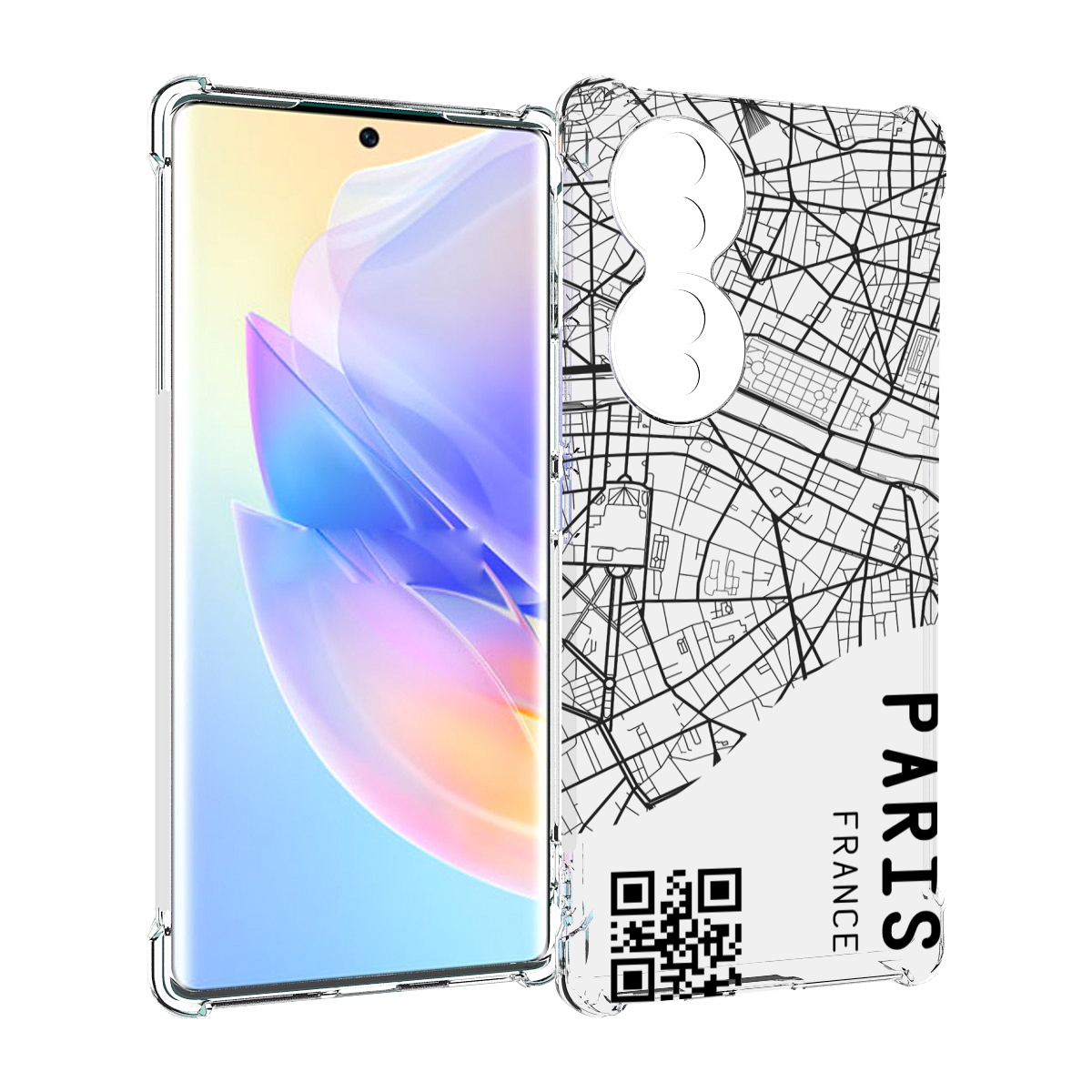 

Чехол MyPads схема-париж для Honor 70, Прозрачный, Tocco