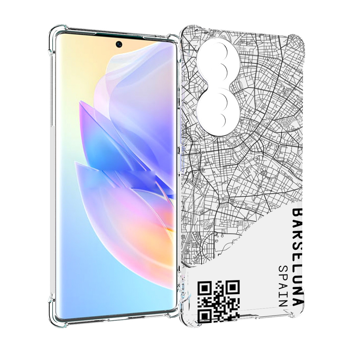 

Чехол MyPads схема-барселона для Honor 70, Прозрачный, Tocco