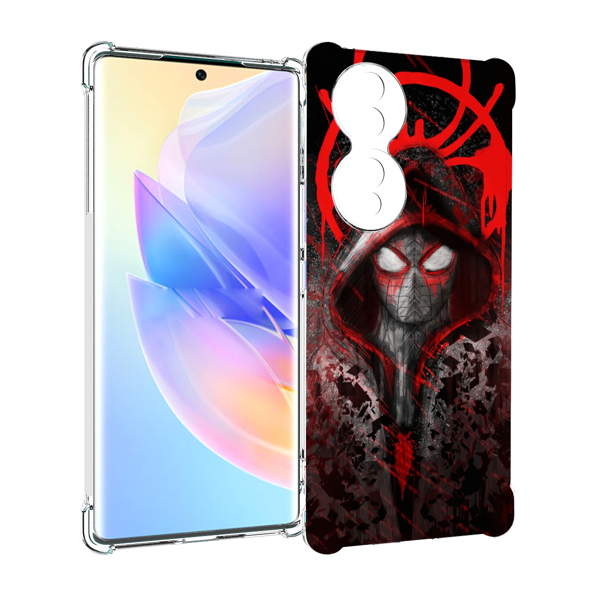 

Чехол MyPads страшный человек паук мужской для Honor 70, Прозрачный, Tocco