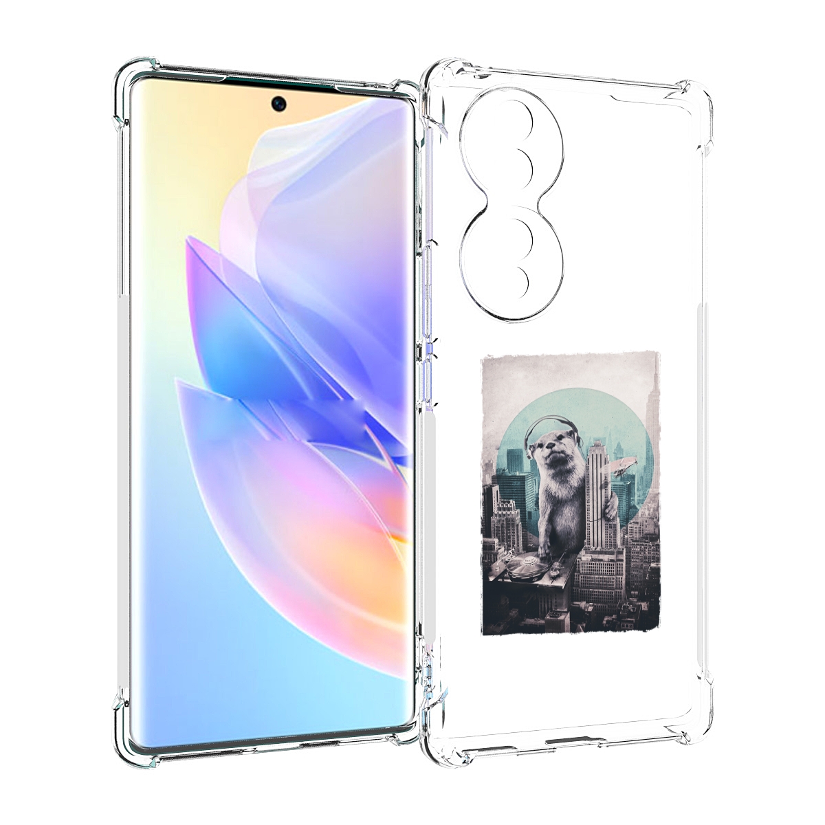 

Чехол MyPads выдра в городе для Honor 70, Прозрачный, Tocco