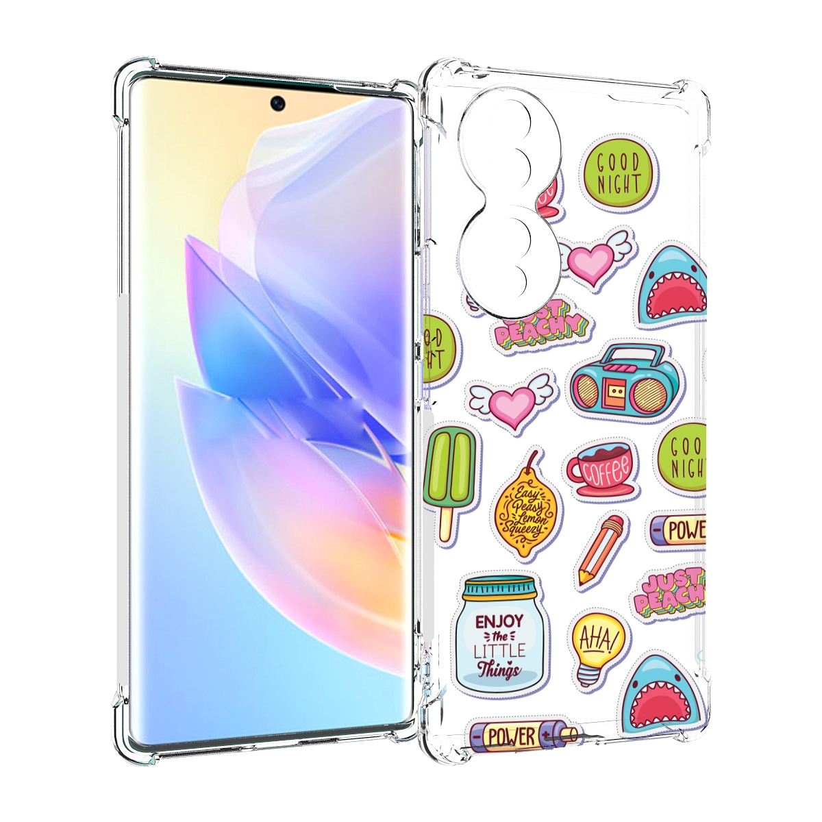 

Чехол MyPads стикер-пак для Honor 70, Прозрачный, Tocco