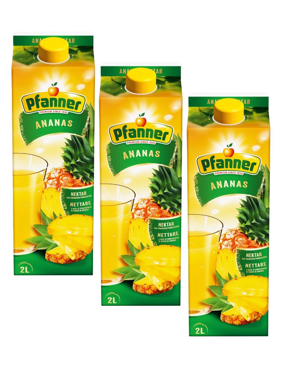 Нектар Pfanner Ананас натуральный, обогащенный витамином С, 3шт по 2л
