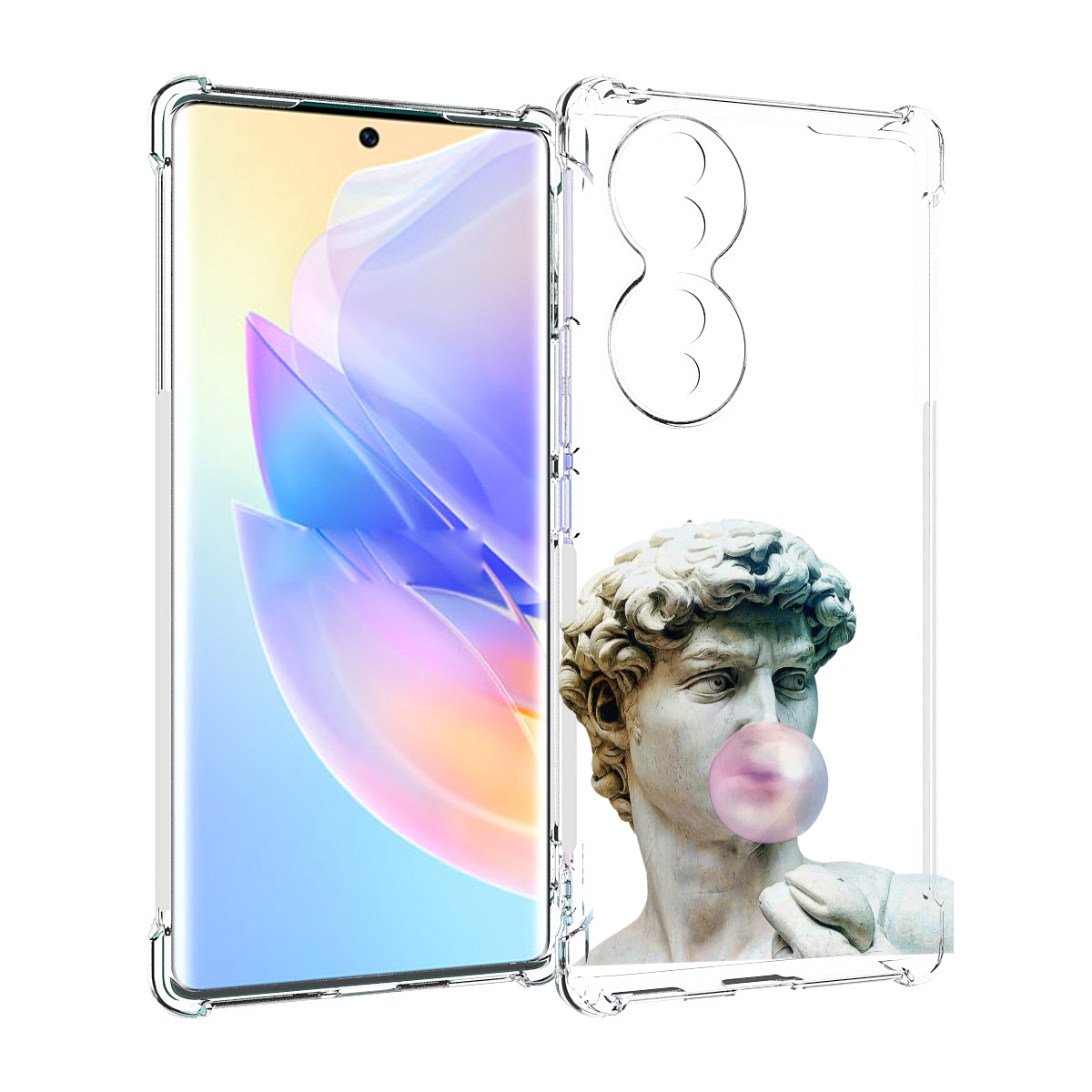

Чехол MyPads статуя-с-жвачкой для Honor 70, Прозрачный, Tocco