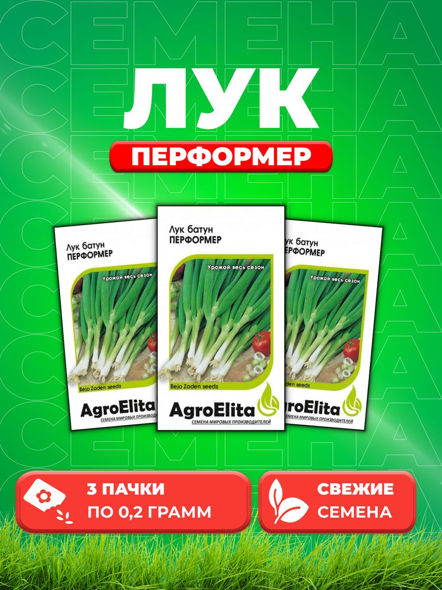 Семена Лук батун Перформер, 0,2г, AgroElita, Bejo3уп