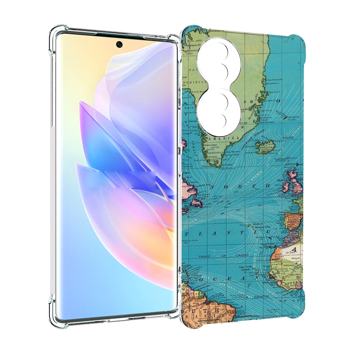 

Чехол MyPads старая карта земли для Honor 70, Прозрачный, Tocco