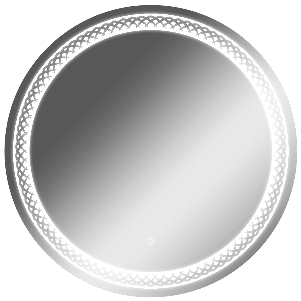 Зеркало Домино Прая 700х700 с подсветкой подвесная тумба под умывальник infinity 60 домино