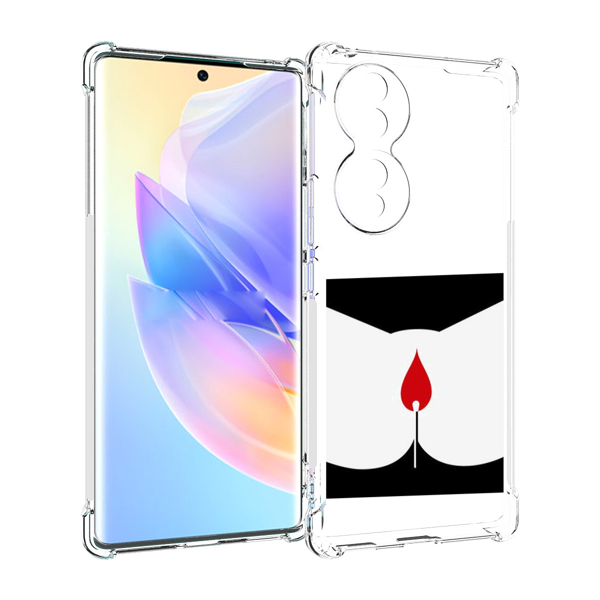 

Чехол MyPads спичка горит для Honor 70, Прозрачный, Tocco