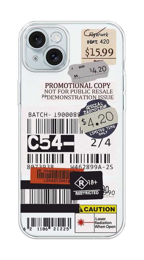 

Чехол на Apple iPhone 15 Plus "Flight to Paris", Серый;бежевый, 15650-1