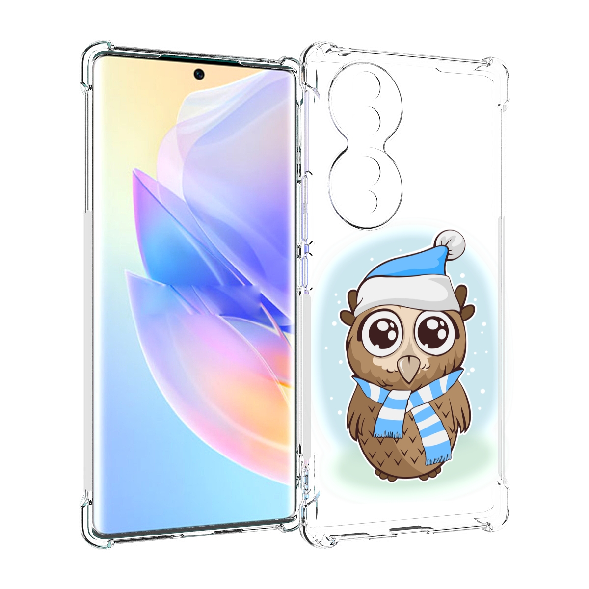 

Чехол MyPads сова-в-шарфике-и-шапке для Honor 70, Прозрачный, Tocco