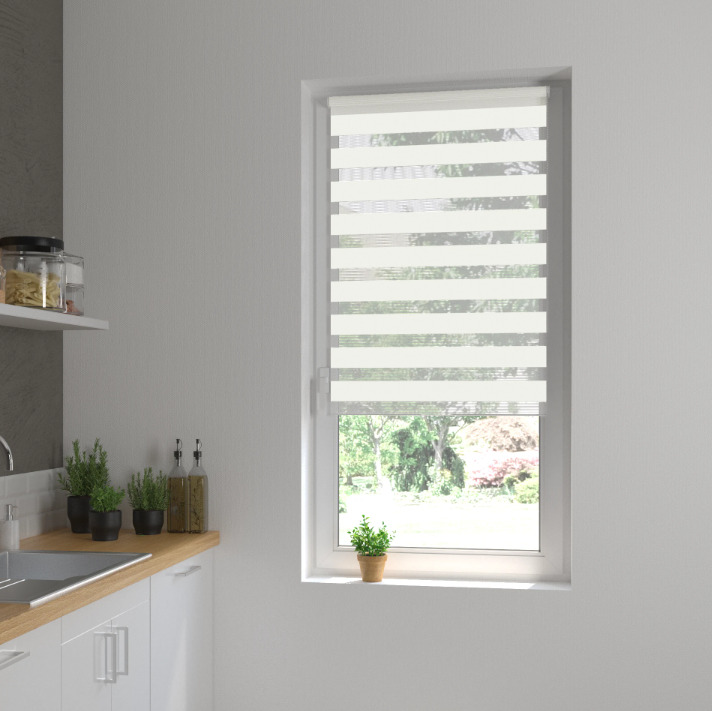 

Штора рулонная Inspire Peter день-ночь 50x160 см белая White, Peter