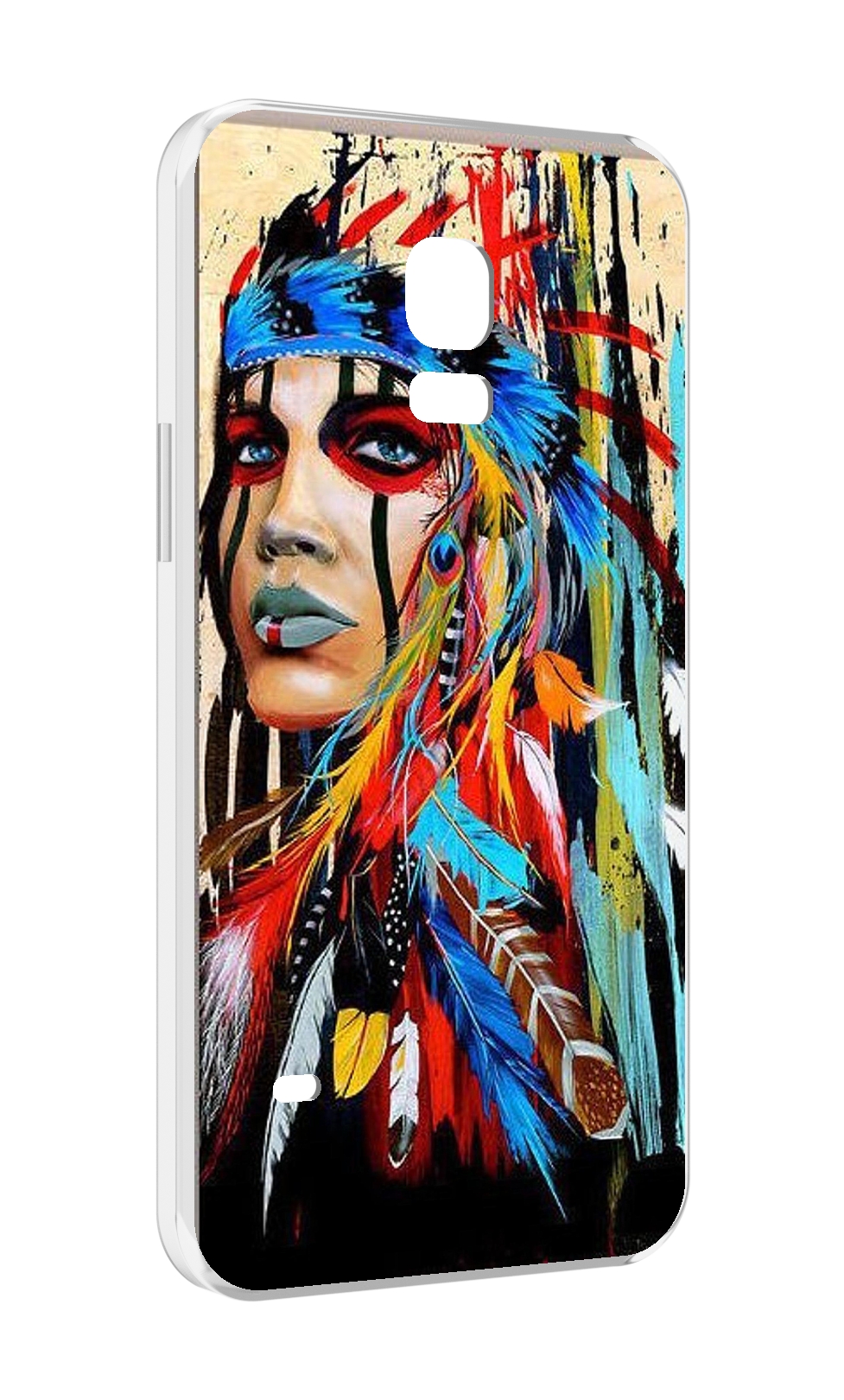 

Чехол MyPads индеец расписной для Samsung Galaxy S5 mini, Прозрачный, Tocco