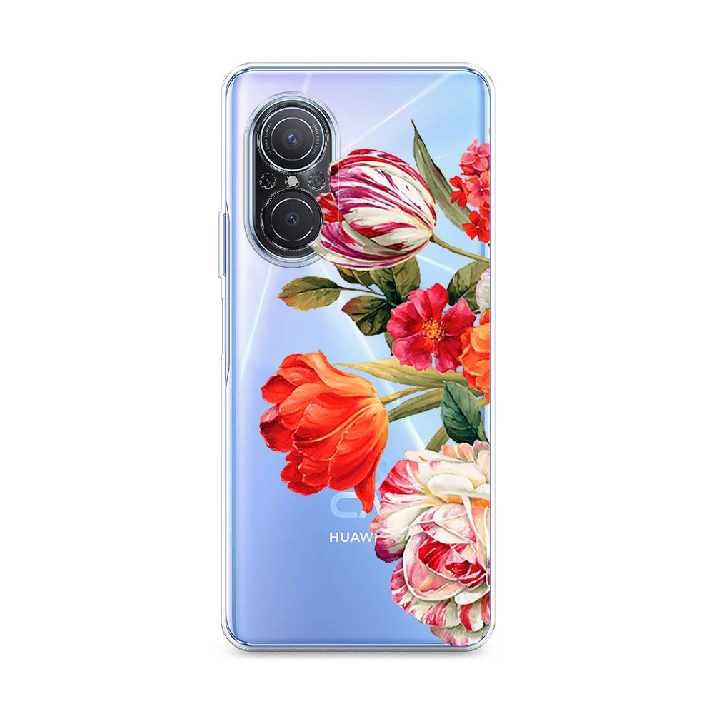 

Чехол Awog на Huawei Nova 9 SE "Весенний букет", Красный;розовый;зеленый, 6107250-8