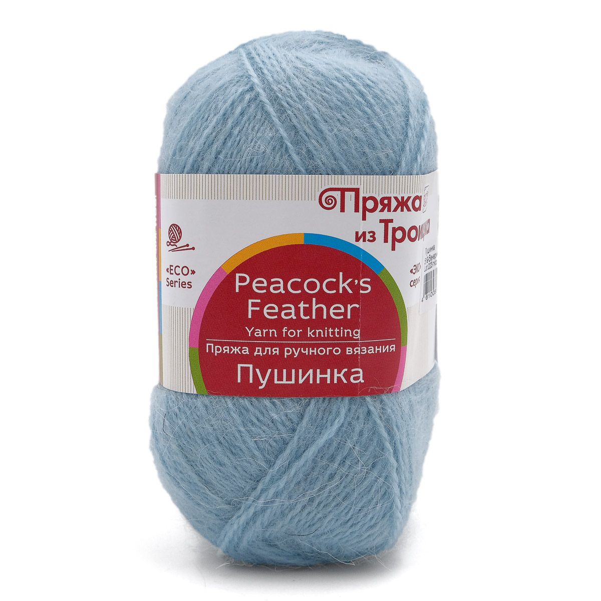 

Пряжа для вязания из Троицка Пушинка, 50г, 225м (519 венерин башмачок) 10 мотков, Голубой, 366083