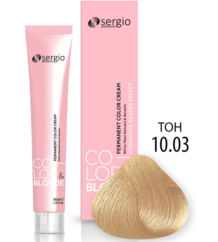 Крем-краска Sergio professional Color&Blonde для окрашивания волос 10.03 очень светлый бло