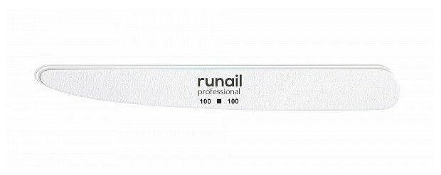 фото Пилка runail для искусственных ногтей, белая, нож, 100/100