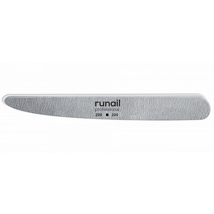 фото Пилка runail для искусственных ногтей, серая, нож, 200/200