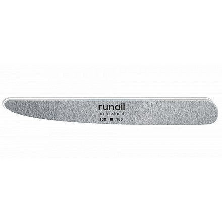 фото Пилка runail для искусственных ногтей, серая, нож, 100/180